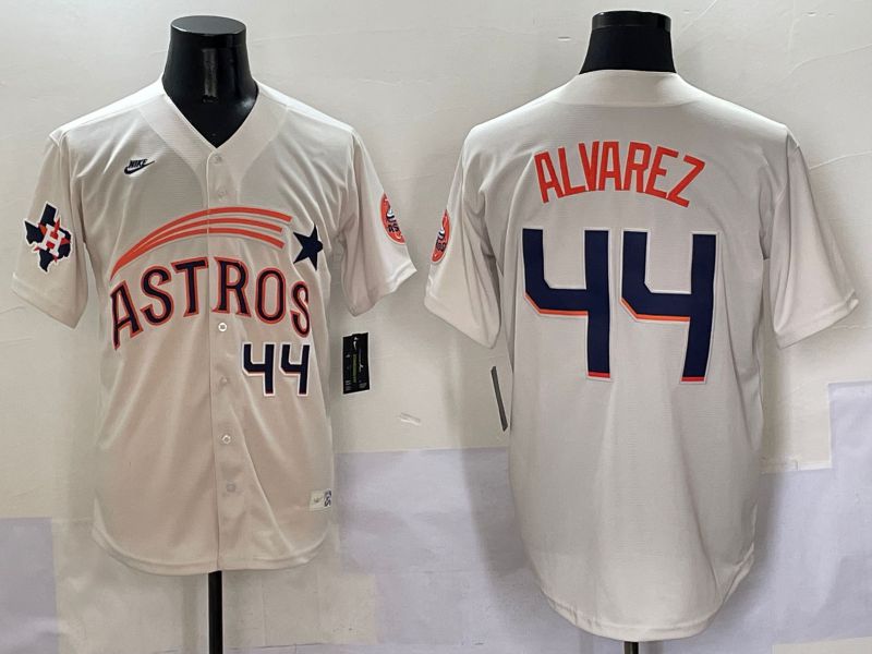 Men Houston Astros #44 Alvarez Cream Five generations Joint Name 2025 Nike MLB Jersey style 7